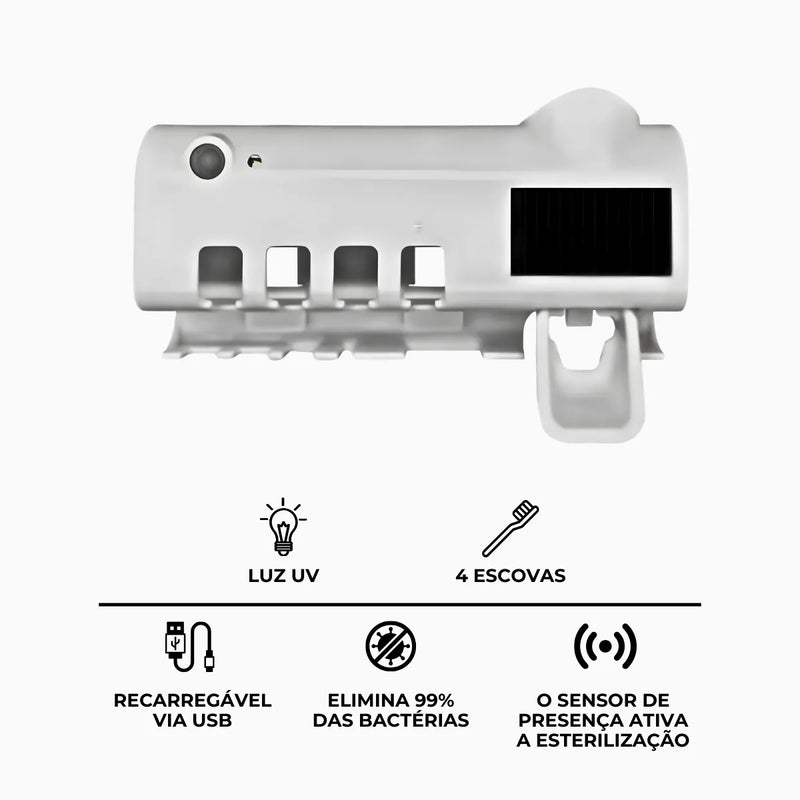 Porta Escova com Dispenser de Creme Dental - Solo©