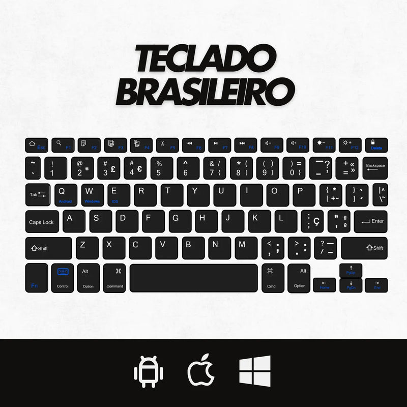 Kit Teclado e Mouse Bluetooth - Solo©